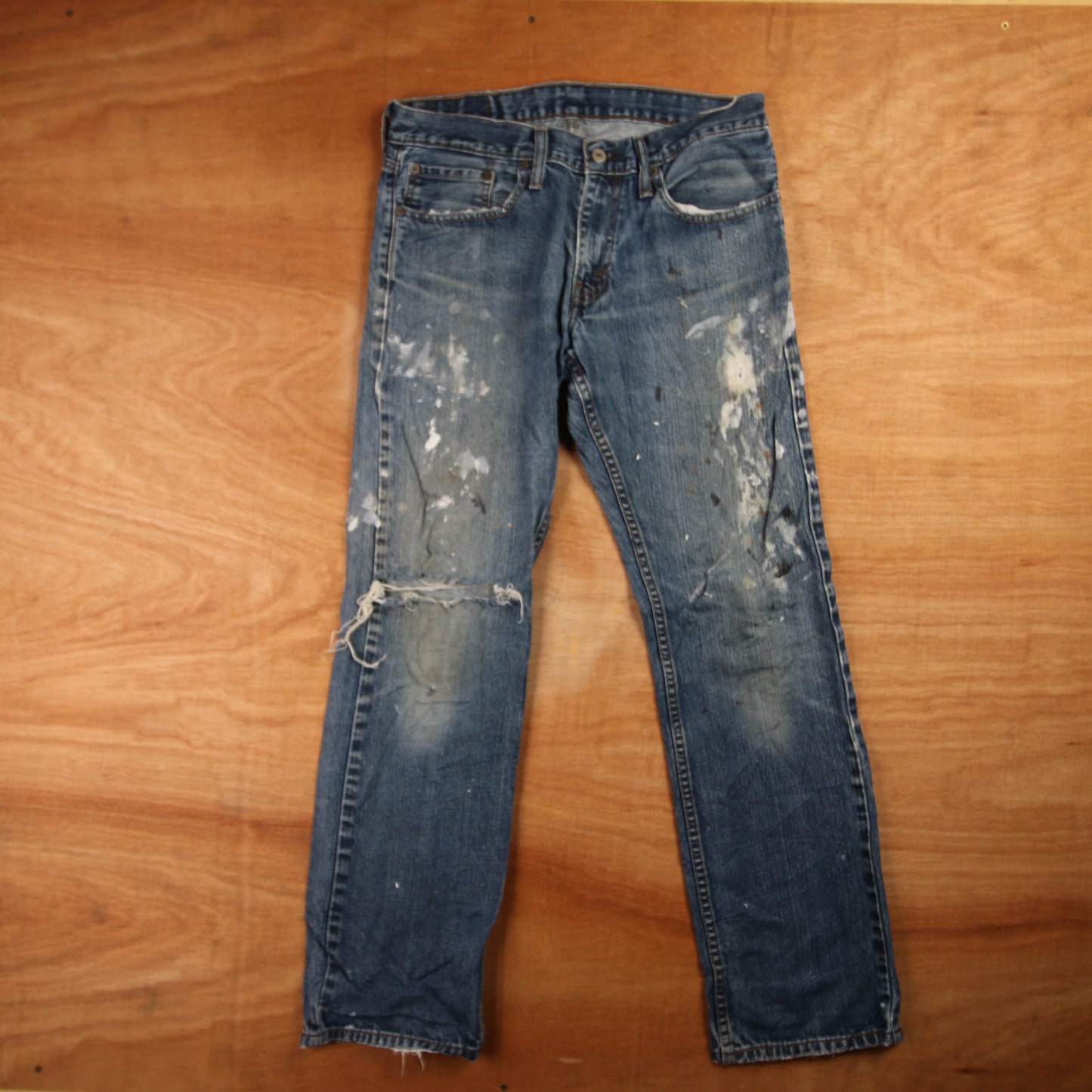 Levi's 514 Red Tab W32 L30 Straight Leg Blue Denim Jeans