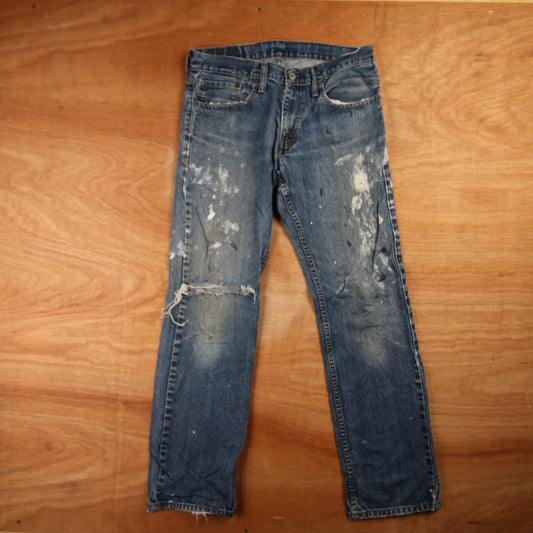 Levi's 514 Red Tab W32 L30 Straight Leg Blue Denim Jeans