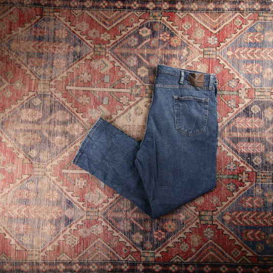 Wrangler W36 L30 Straight Classic Ripped Style Blue Denim Jeans