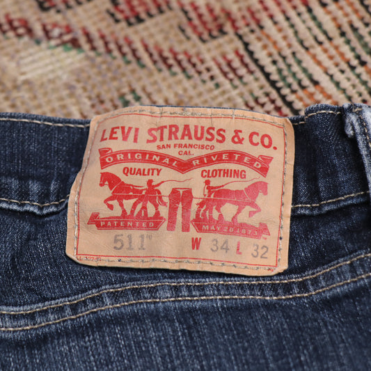Levi's 511 W32 L30 Slim Fit Blue Denim Jeans