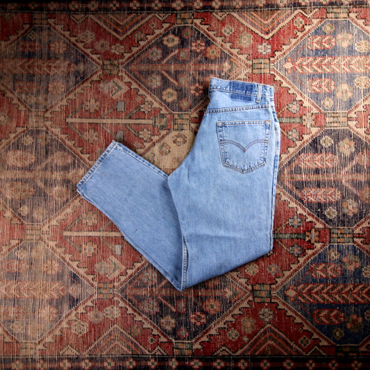Levi's W30 L34 Relaxed Straight Leg Blue Denim Jeans