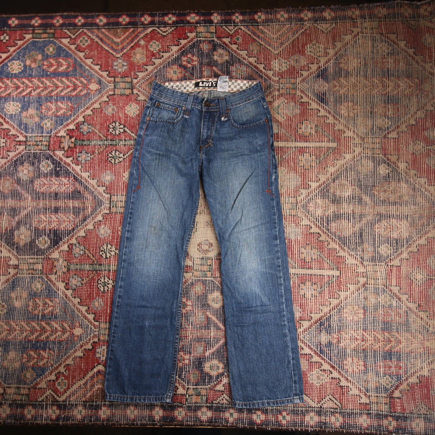 Levi's W26 L26 Straight Leg Blue Denim Jeans