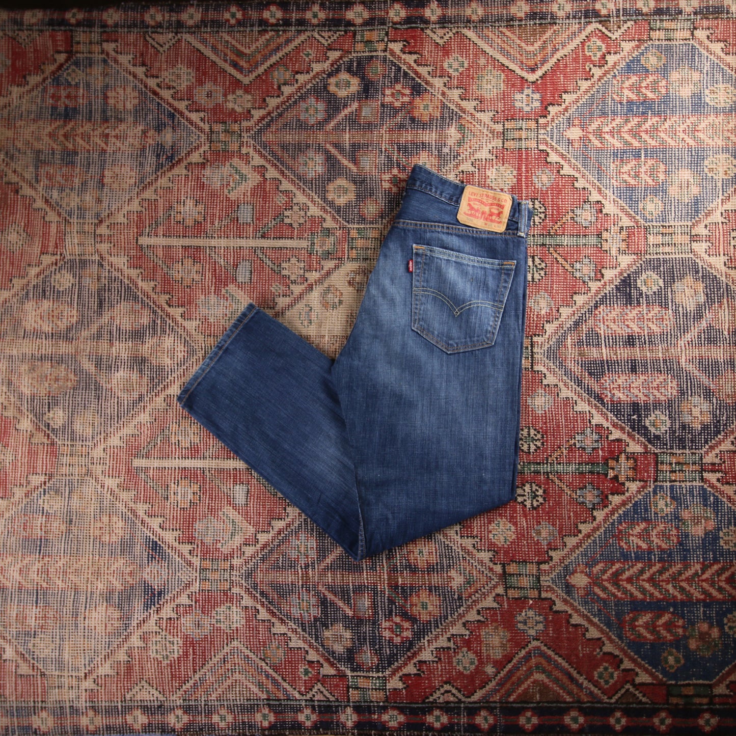 Levi's 505 Red Tab W32 L29 Straight Leg Regular Fit Blue Denim Jeans