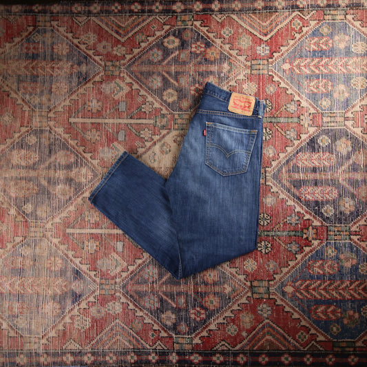 Levi's 505 Red Tab W32 L29 Straight Leg Regular Fit Blue Denim Jeans