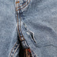 Levi's W34 L30 Straight Classic Ripped Style Blue Denim Jeans