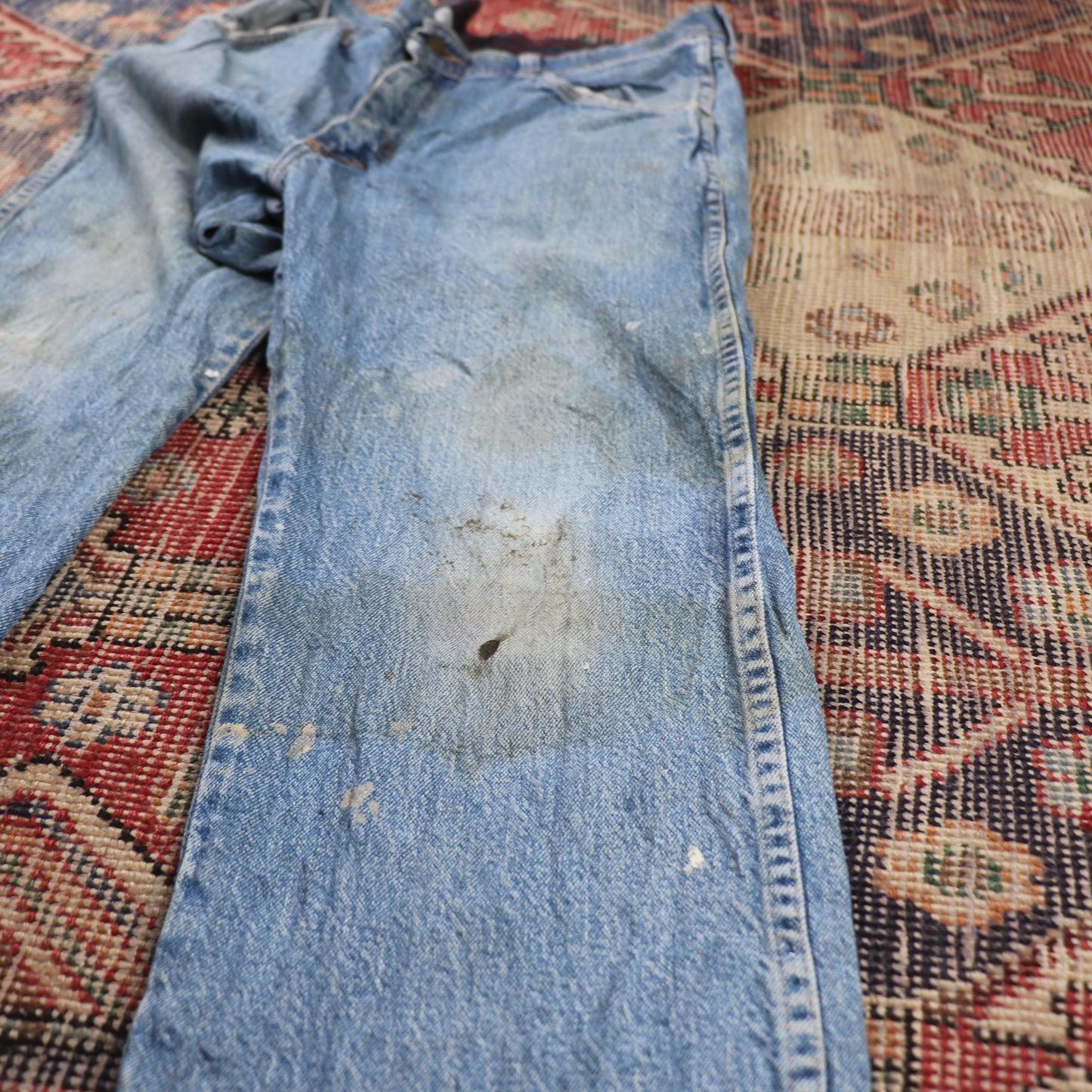 Wrangler W32 L29 Straight Leg Regular Fit Blue Denim Jeans