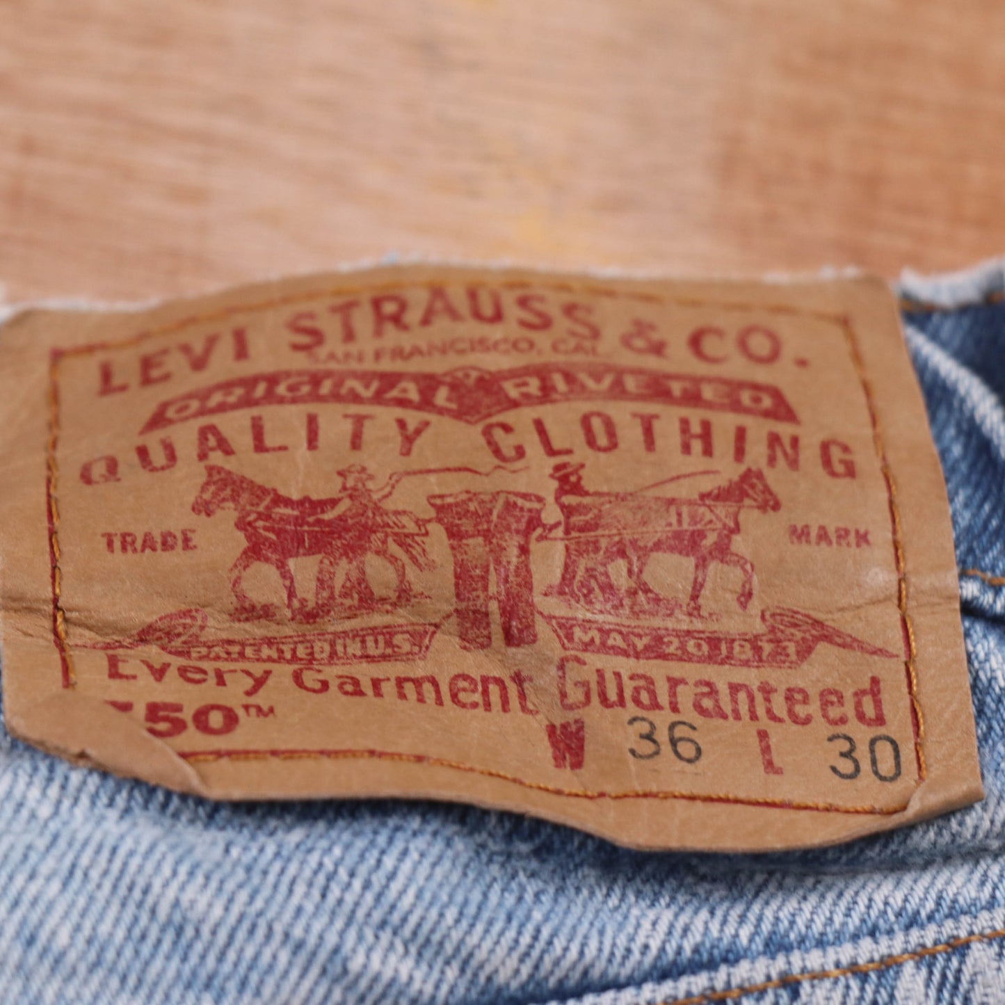 Levi's 501 Red Tab W34 L30 Original Fit Blue Denim Jeans