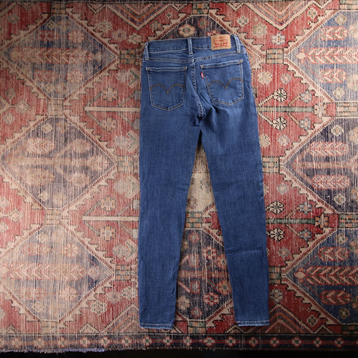 Levi's Red Tab W26 L29 Skinny Classic Ripped Style Blue Denim Jeans