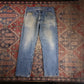 Wrangler W34 L30 Straight Leg Loose Fit Blue Denim Jeans