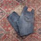 Levi's 505 W32 L29 Straight Leg Regular Fit Classic Ripped Style Blue Denim Jean