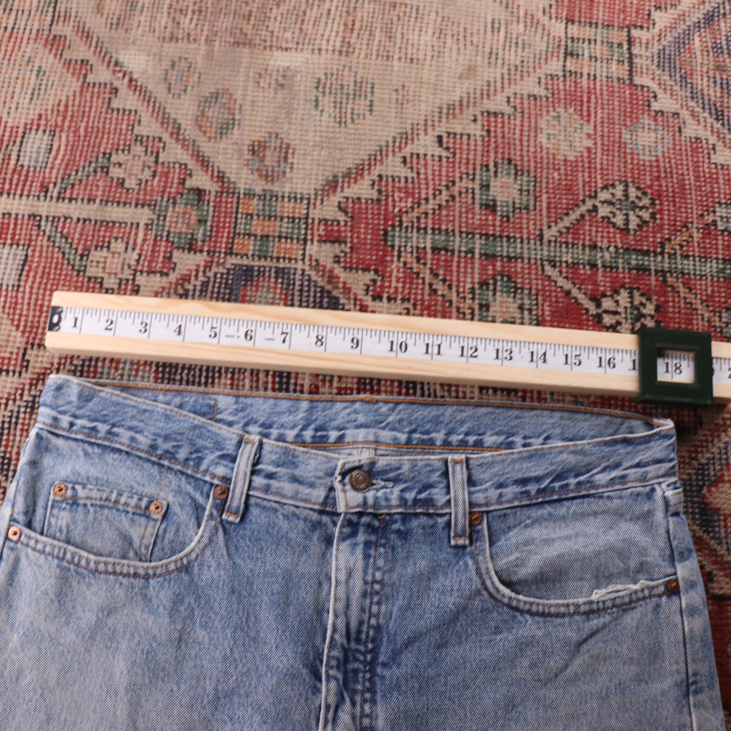 Levi's 501 Red Tab W36 L31 Original Fit Classic Ripped Style Blue Denim Jeans