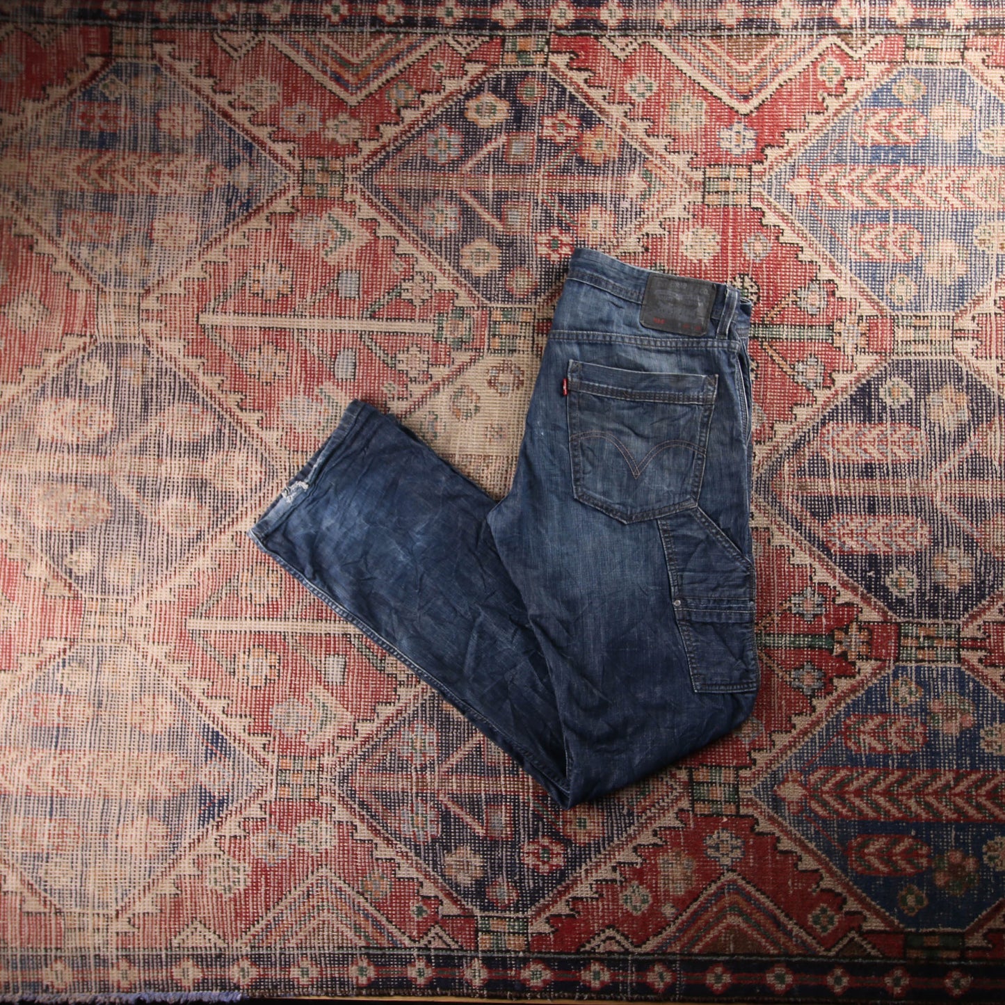 Levi's 514 Red Tab W38 L34 Straight Leg Blue Denim Jeans