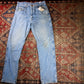 Wrangler W36 L34 Straight Leg Relaxed Fit Blue Denim Jeans