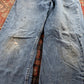 Wrangler W34 L29 Straight Classic Ripped Style Blue Denim Jeans