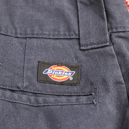 Dickies W38 L30 Cargos Blue Cotton Blend Trousers