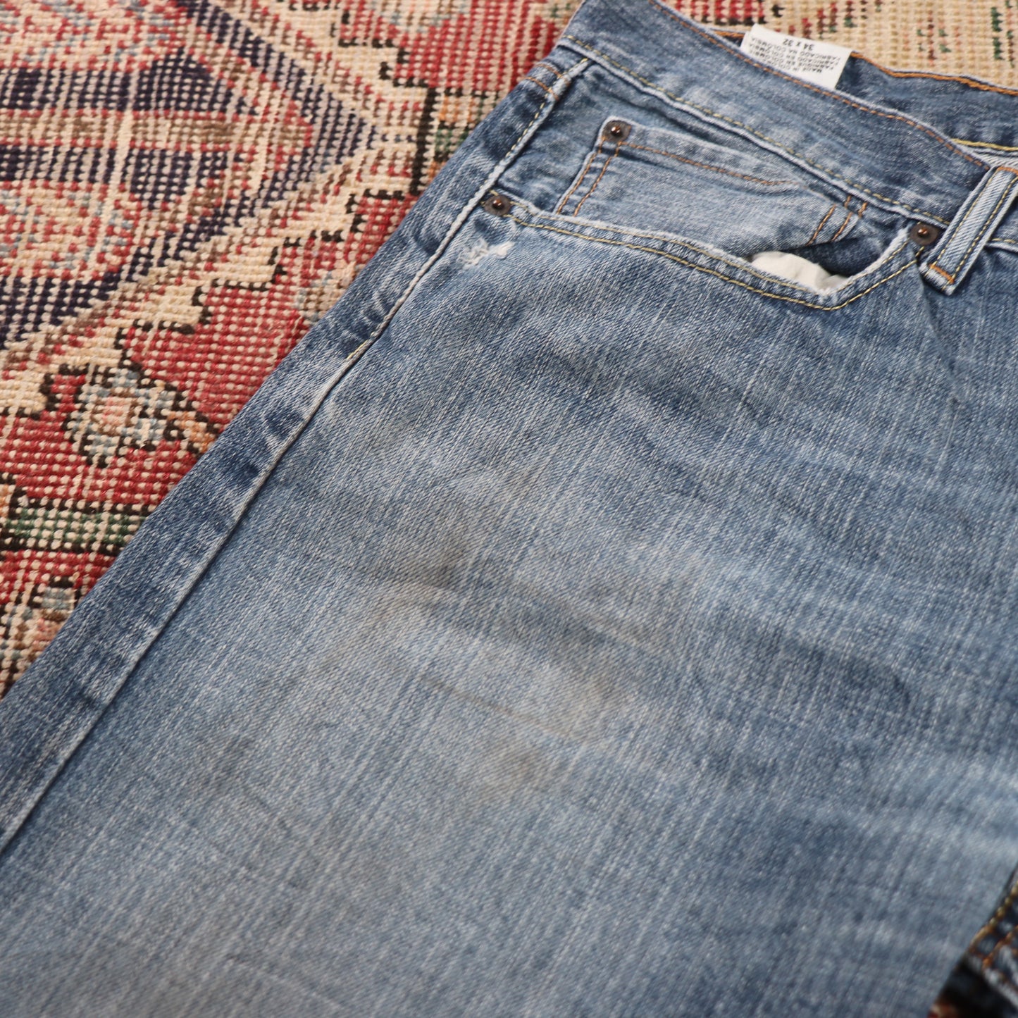 Levi's 505 W36 L30 Straight Leg Regular Fit Blue Denim Jeans
