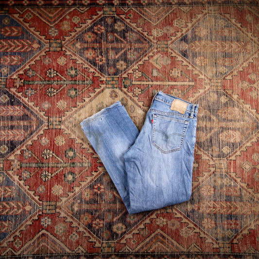 Levi's W34 L28 Straight Leg Blue Denim Jeans