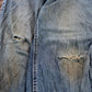 Wrangler W32 L33 Straight Leg Relaxed Fit Classic Ripped Style Blue Denim Jeans