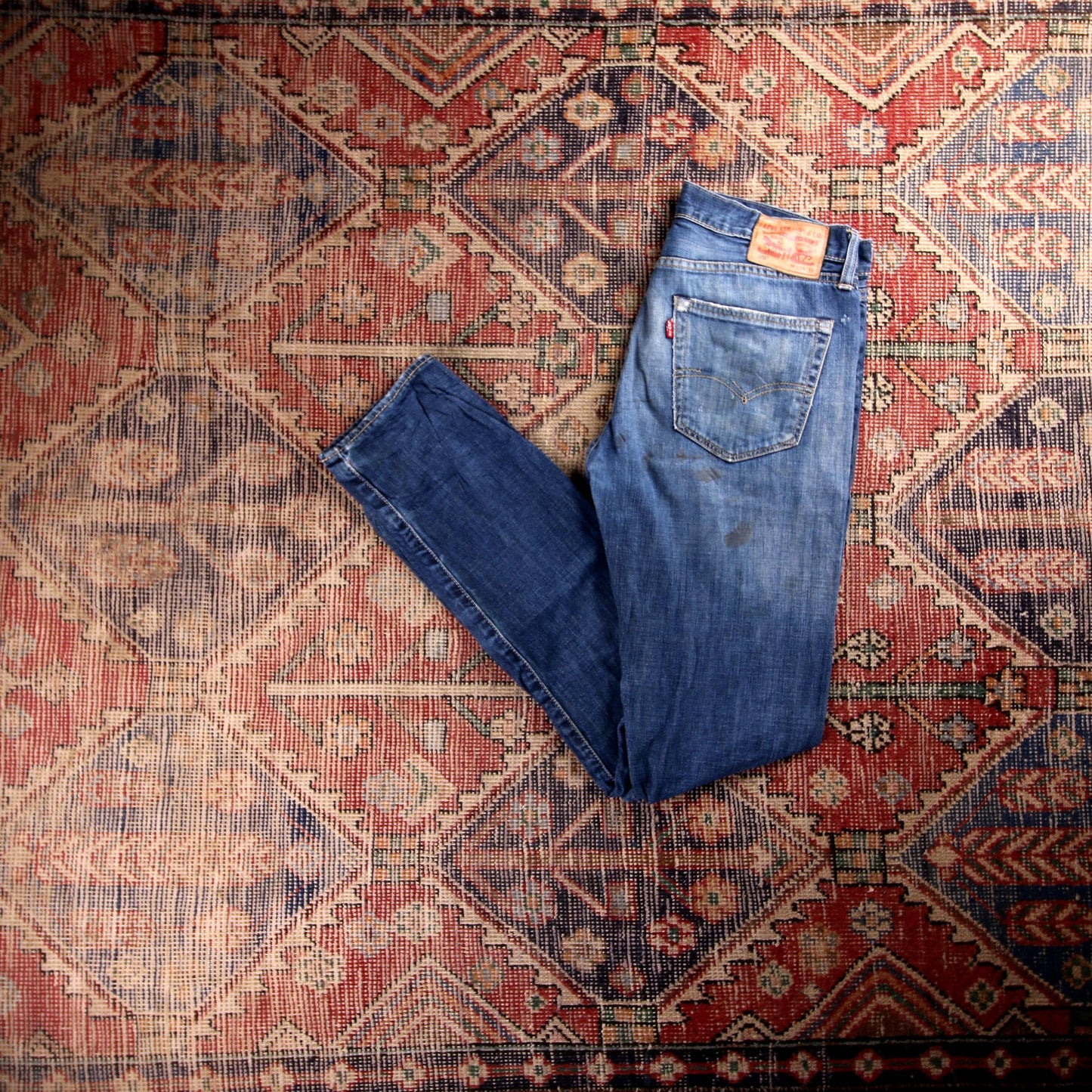 Levi's 508 Red Tab W32 L34 Tapered Leg Regular Fit Blue Denim Jeans