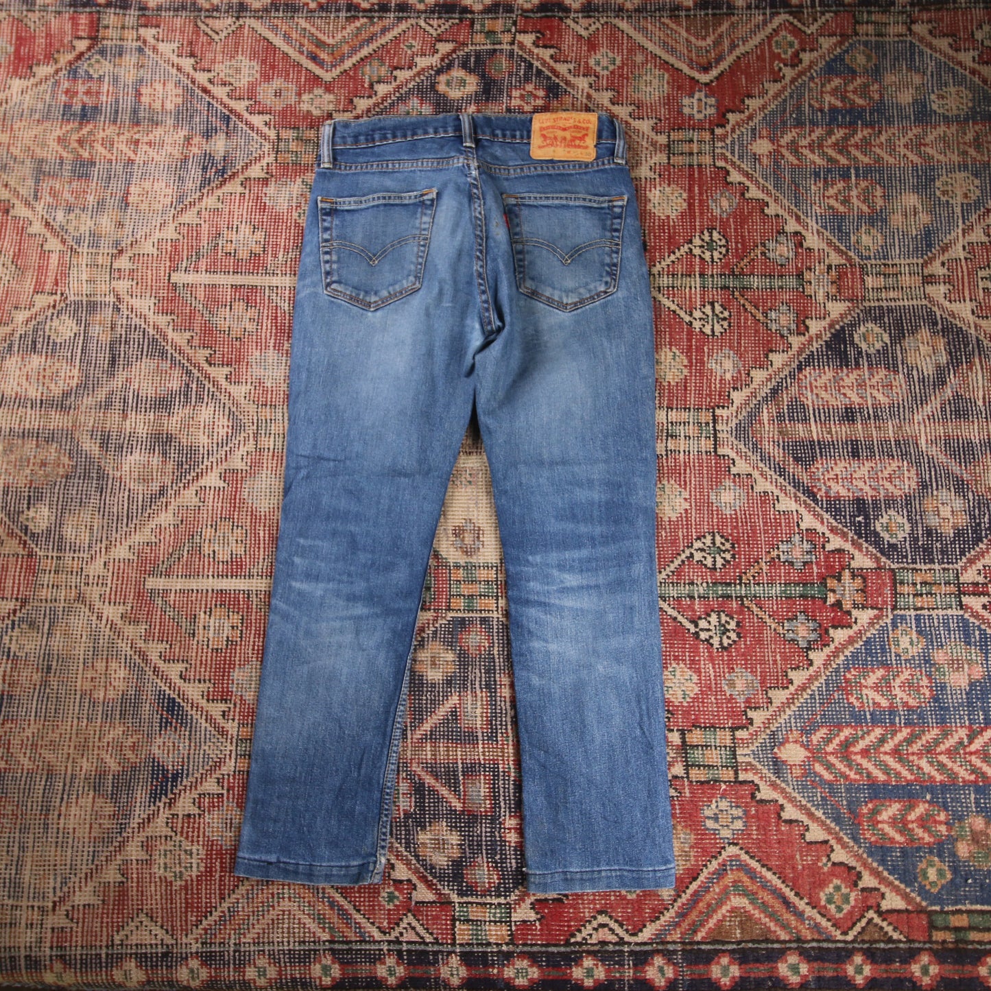 Levi's 511 W30 L26 Slim Fit Classic Ripped Style Blue Denim Jeans