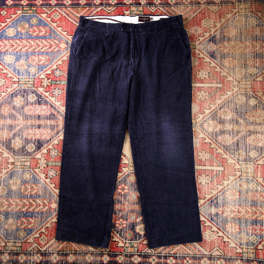 Unbranded W36 L28 Straight Leg Blue Corduroy Trousers