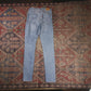 Levi's 721 W26 L30 Skinny Classic Ripped Style Blue Denim Jeans