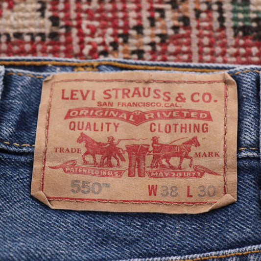 Levi's 550 Red Tab W36 L29 Tapered Leg Relaxed Fit Blue Denim Jeans