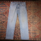 Wrangler W38 L33 Straight Leg Relaxed Fit Blue Denim Jeans