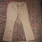 Lee W38 L29 Straight Leg Regular Fit Beige Denim Trousers