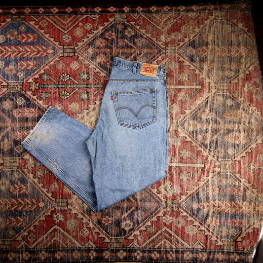 Levi's W40 L32 Tapered Leg Relaxed Fit Blue Denim Jeans