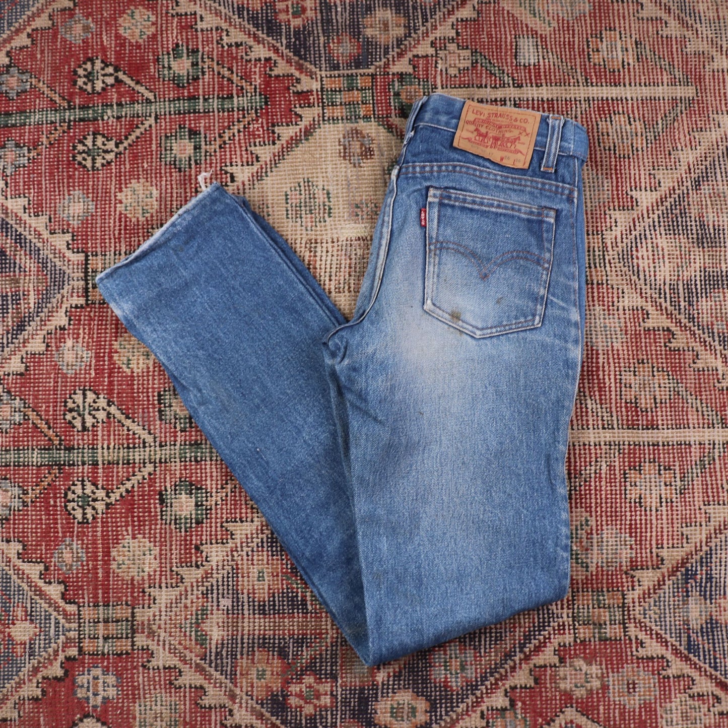 Levi's W28 L31 Straight Leg Blue Denim Jeans