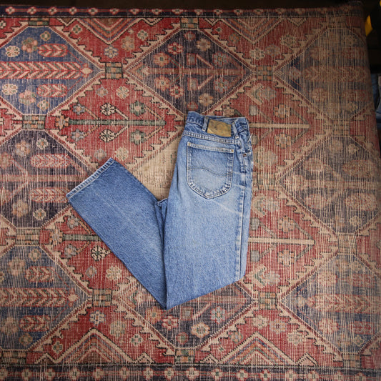 Lee W30 L30 Straight Leg Relaxed Fit Classic Ripped Style Blue Denim Jeans