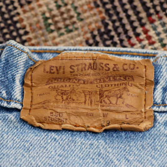 Levi's 550 Orange Tab W28 L29 Tapered Leg Relaxed Fit Blue Denim Jeans