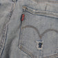 Levi's 721 W26 L30 Skinny Classic Ripped Style Blue Denim Jeans