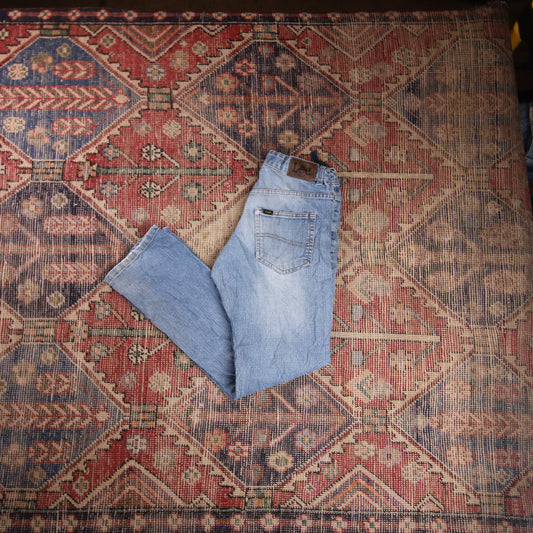Lee W24 L28 Skinny Classic Ripped Style Blue Denim Jeans