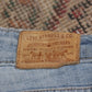 Levi's 721 W26 L30 Skinny Classic Ripped Style Blue Denim Jeans