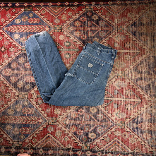 Lee W36 L31 Carpenter Classic Ripped Style Blue Denim Jeans