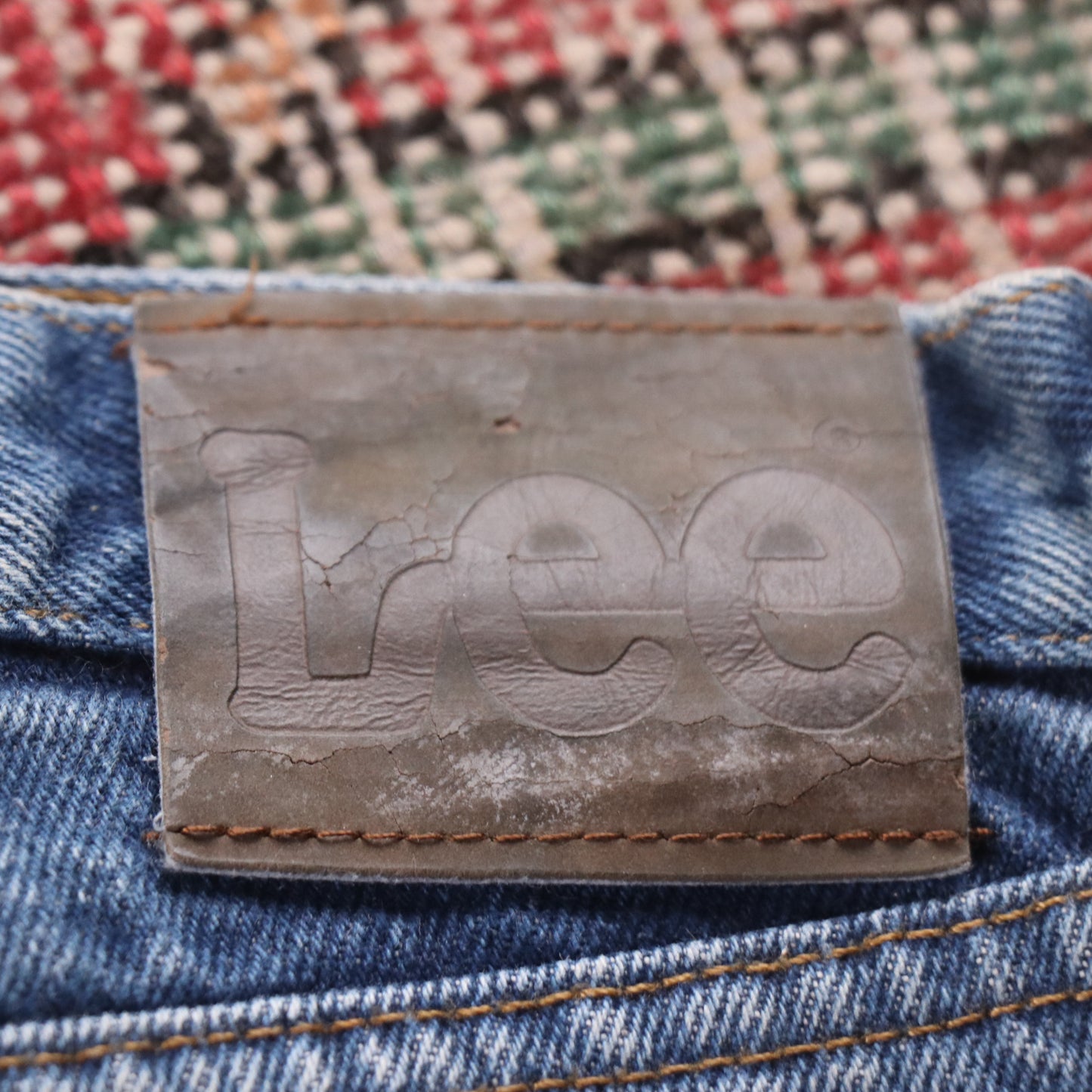 Lee W32 L27 Straight Leg Blue Denim Jeans