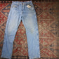 Wrangler W36 L34 Straight Leg Relaxed Fit Blue Denim Jeans