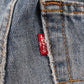 Levi's 518 Red Tab W32 L27 Flared Classic Ripped Style Blue Denim Jeans