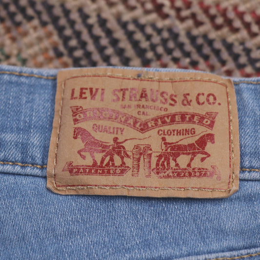 Levi's W26 L29 Skinny Classic Ripped Style Blue Denim Jeans