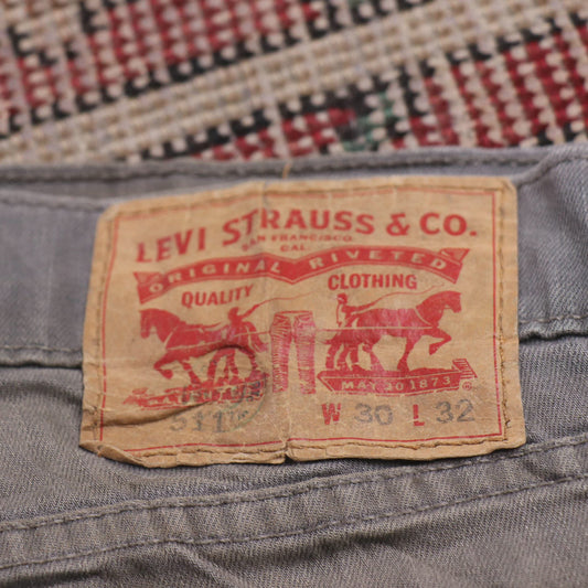 Levi's 511 W32 L30 Slim Fit Brown Denim Jeans