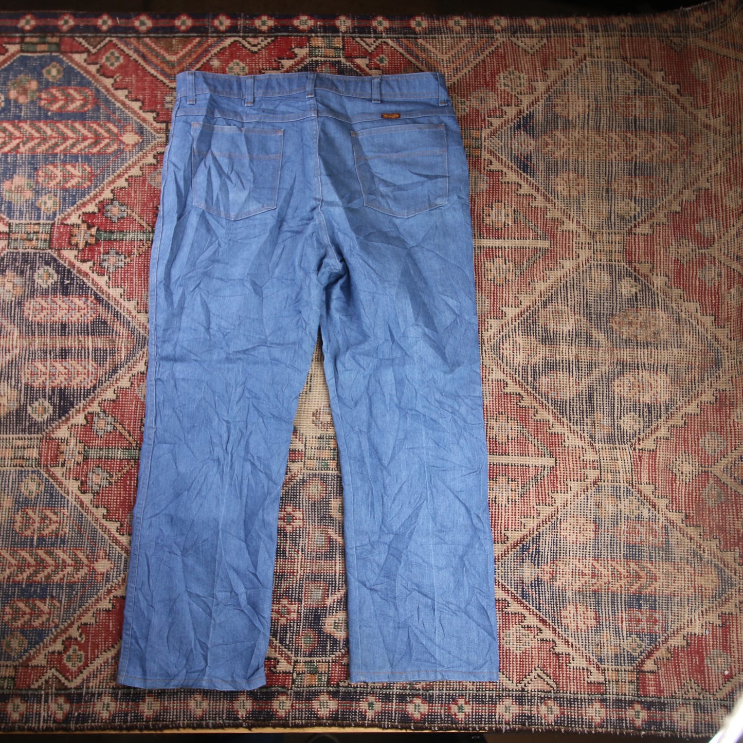 Wrangler W38 L27 Straight Leg Blue Denim Jeans