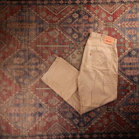 Levi's 559 Red Tab W38 L32 Straight Leg Relaxed Fit Beige Denim Jeans