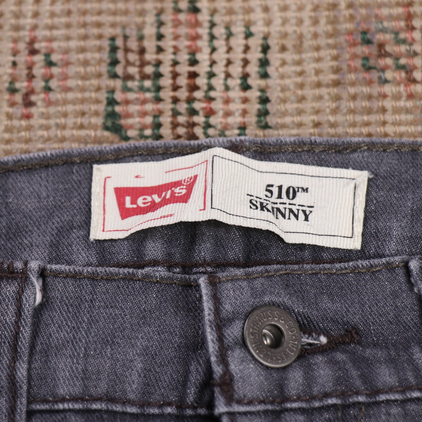 Levi's 510 W26 L26 Skinny Grey Denim Jeans