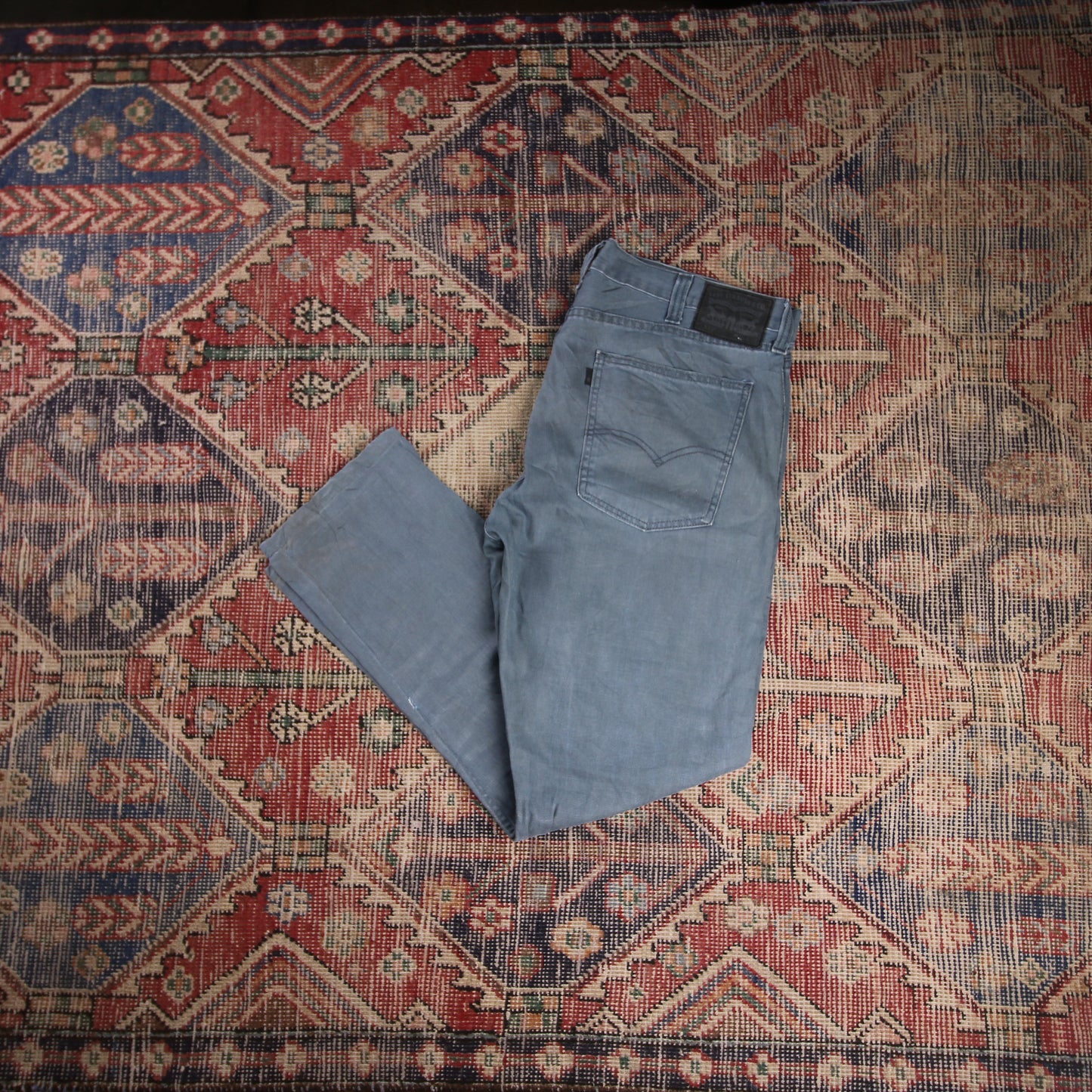 Levi's 513 W40 L30 Straight Leg Slim Fit Grey Denim Jeans