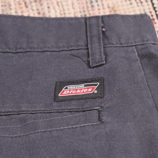 Dickies W42 L28 Cargo Trousers Black Cotton Blend Trousers