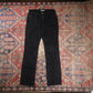 Levi's 505 W28 L31 Straight Leg Regular Fit Classic Ripped Style Black Denim Jea
