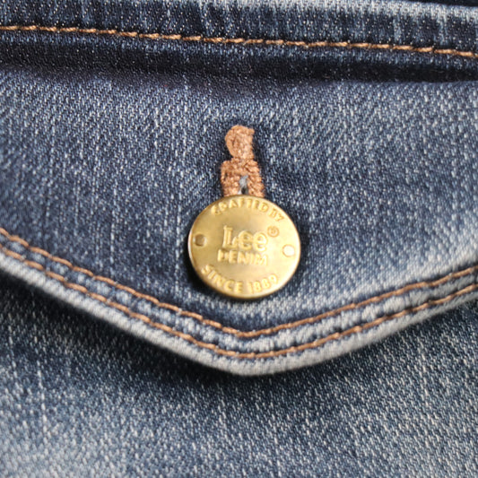 Lee W32 L28 Straight Leg Relaxed Fit Blue Denim Jeans