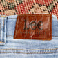 Lee W34 L28 Straight Leg Relaxed Fit Classic Ripped Style Blue Denim Jeans